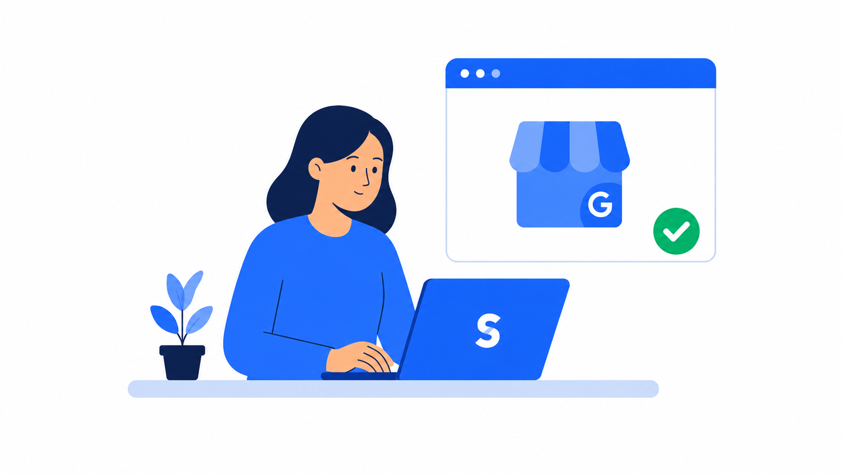 Person connecting Google Business Profile