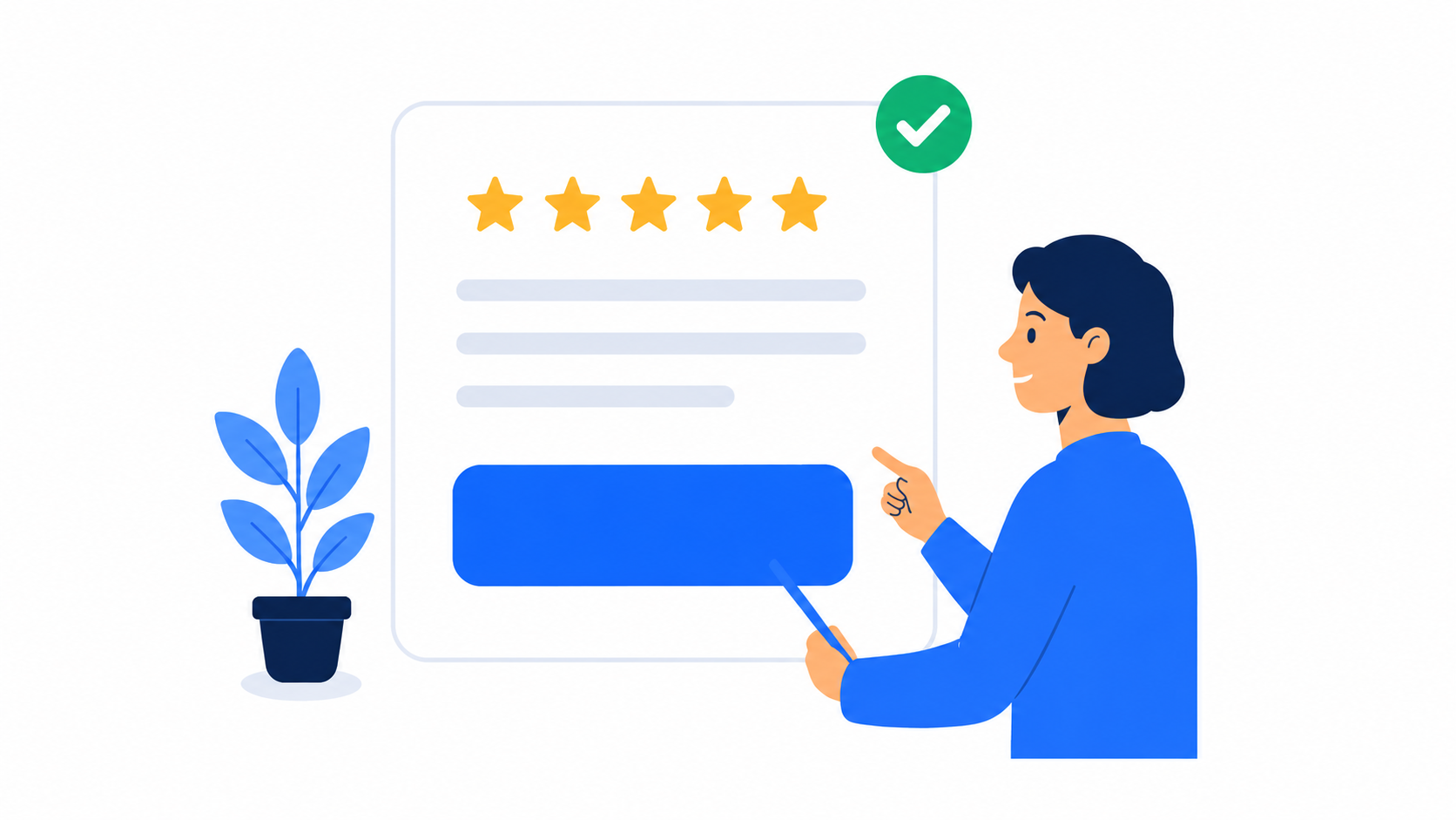 Person publishing a review reply